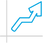 ícone de gráfico apontando para cima